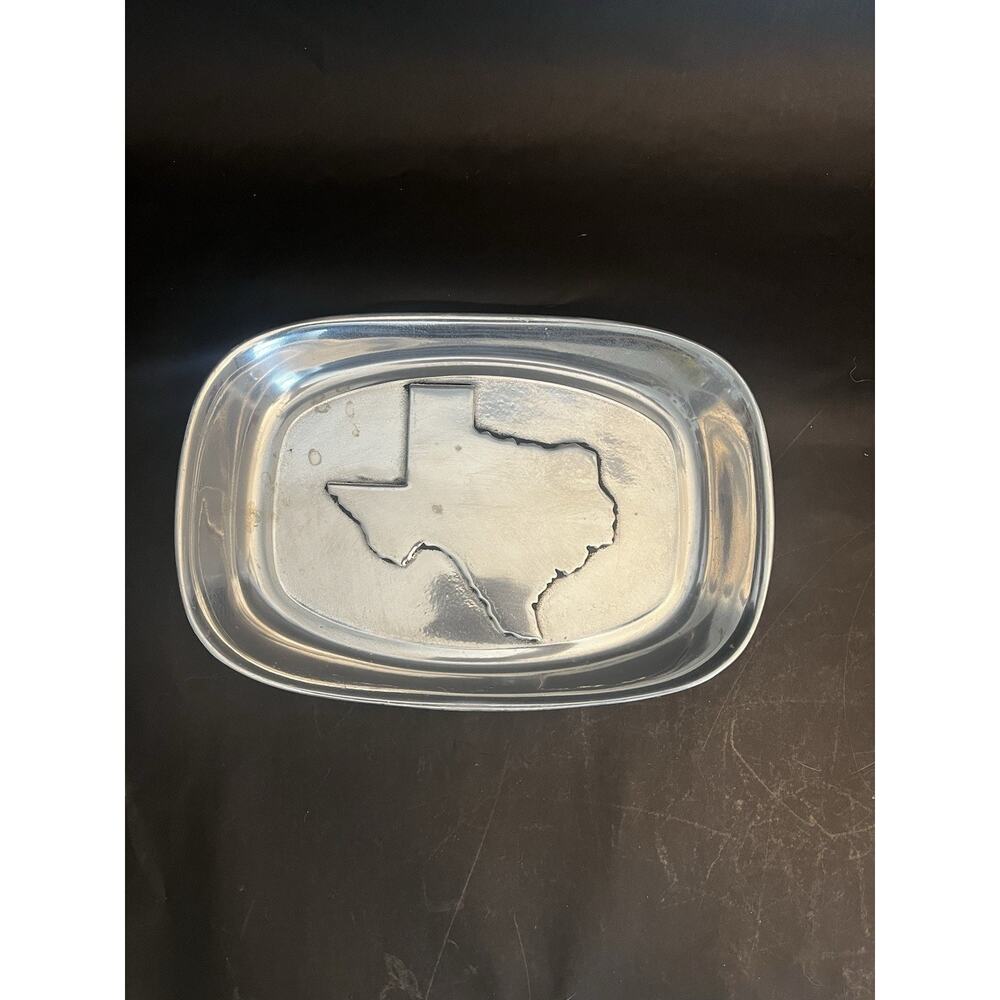 The Wilton Co Pewter Texas Bread Plate | Patina | Western Decor